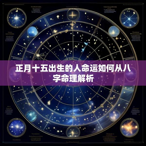 正月十五出生的人命运如何从八字命理解析
