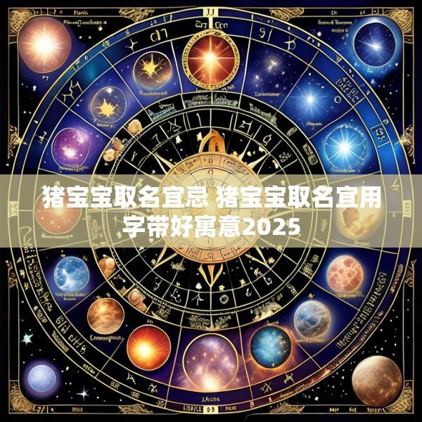 猪宝宝取名宜忌 猪宝宝取名宜用字带好寓意2025