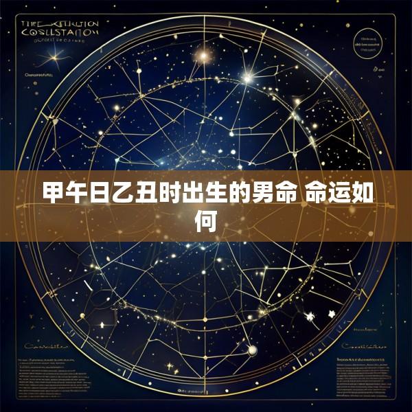 甲午日乙丑时出生的男命 命运如何