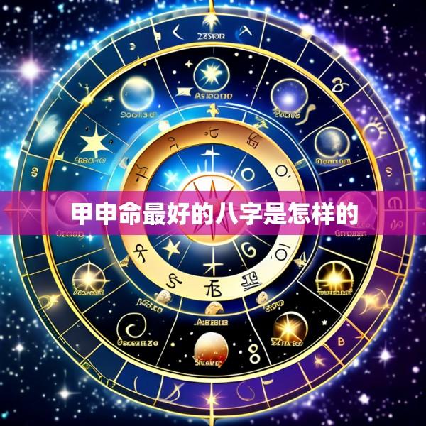 甲申命最好的八字是怎样的