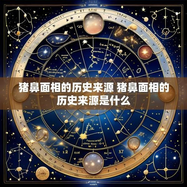 猪鼻面相的历史来源 猪鼻面相的历史来源是什么