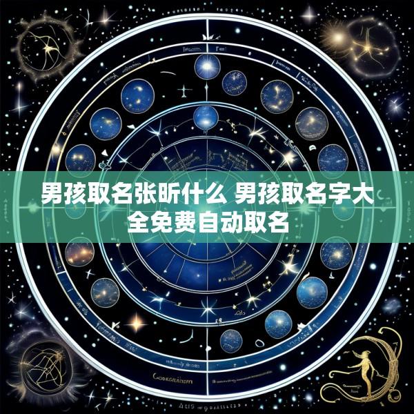 男孩取名张昕什么 男孩取名字大全免费自动取名