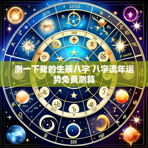测一下我的生辰八字 八字流年运势免费测算