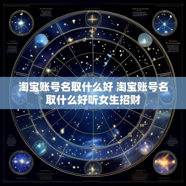 淘宝账号名取什么好 淘宝账号名取什么好听女生招财