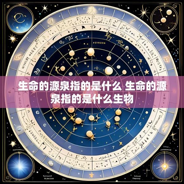 生命的源泉指的是什么 生命的源泉指的是什么生物