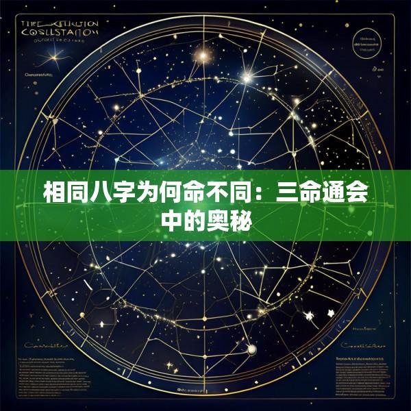 相同八字为何命不同：三命通会中的奥秘