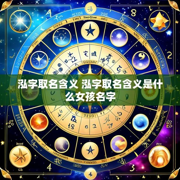 泓字取名含义 泓字取名含义是什么女孩名字