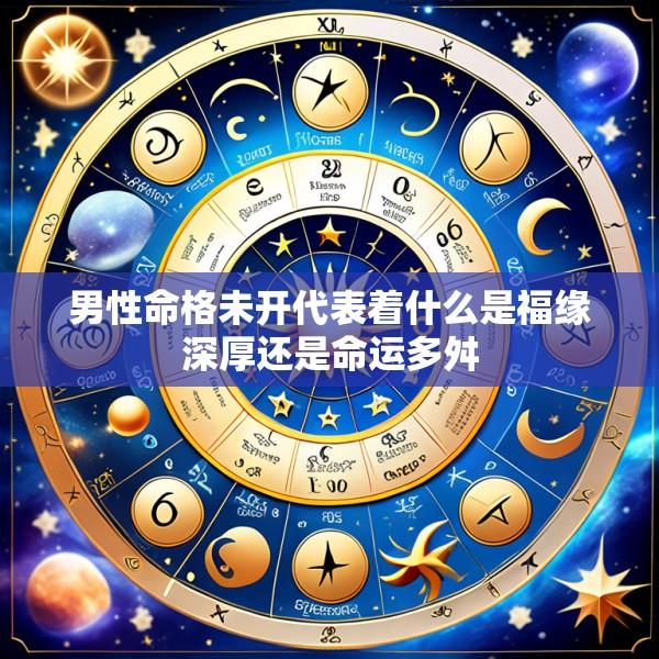 男性命格未开代表着什么是福缘深厚还是命运多舛