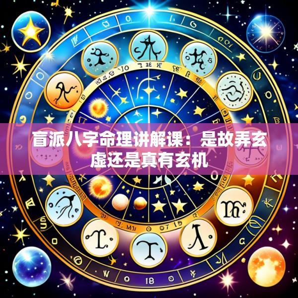 盲派八字命理讲解课：是故弄玄虚还是真有玄机