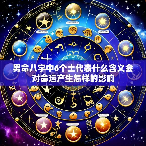 男命八字中6个土代表什么含义会对命运产生怎样的影响