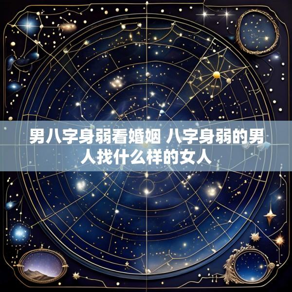 男八字身弱看婚姻 八字身弱的男人找什么样的女人