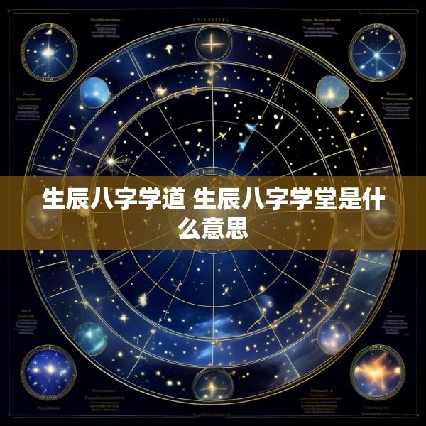 生辰八字学道 生辰八字学堂是什么意思