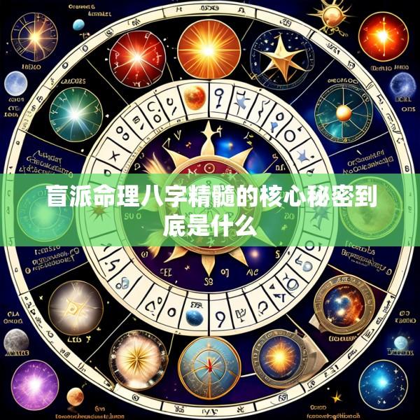 盲派命理八字精髓的核心秘密到底是什么