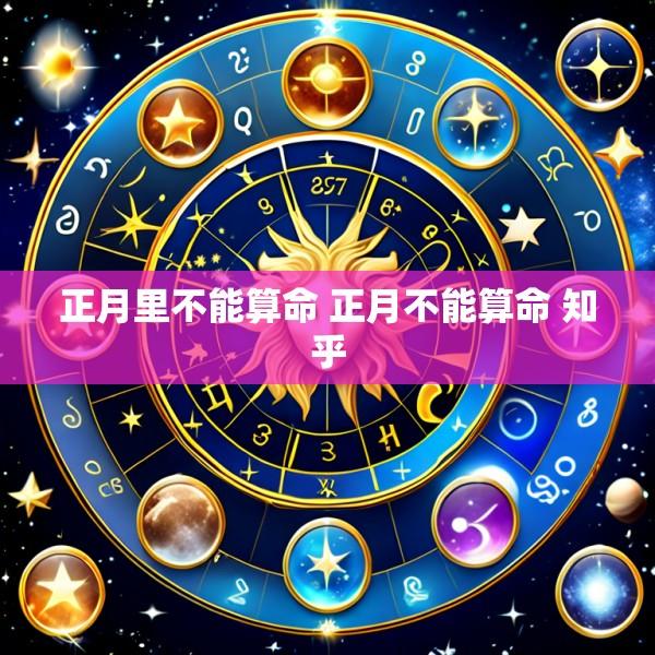 正月里不能算命 正月不能算命 知乎