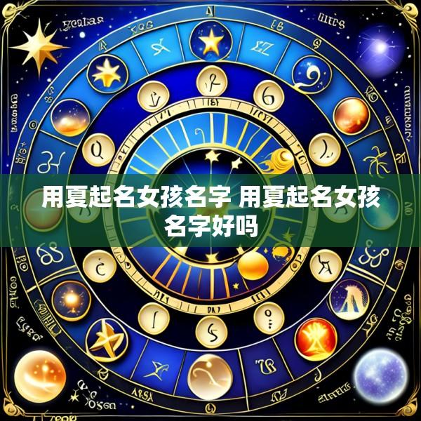 用夏起名女孩名字 用夏起名女孩名字好吗