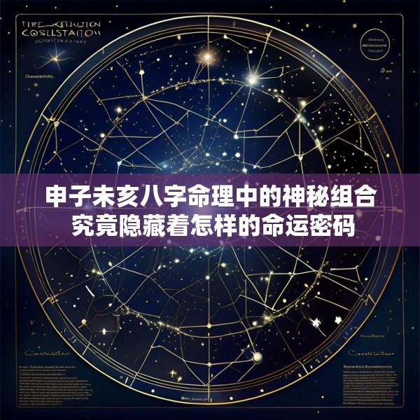 申子未亥八字命理中的神秘组合 究竟隐藏着怎样的命运密码