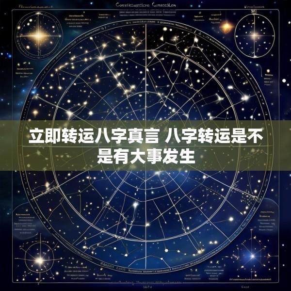 立即转运八字真言 八字转运是不是有大事发生