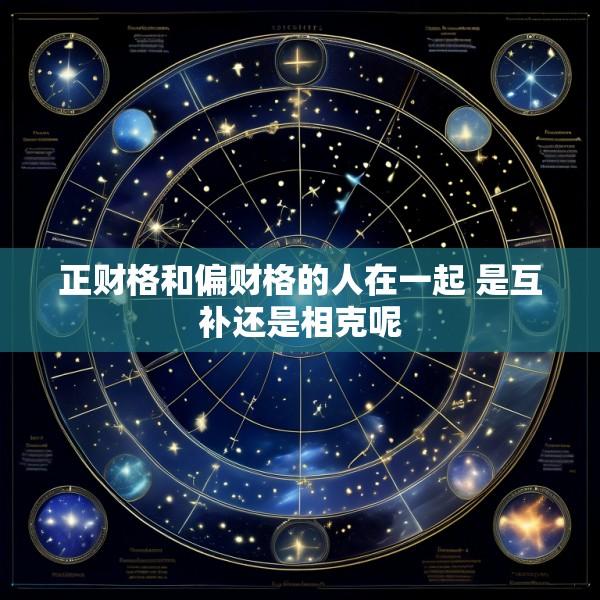 正财格和偏财格的人在一起 是互补还是相克呢