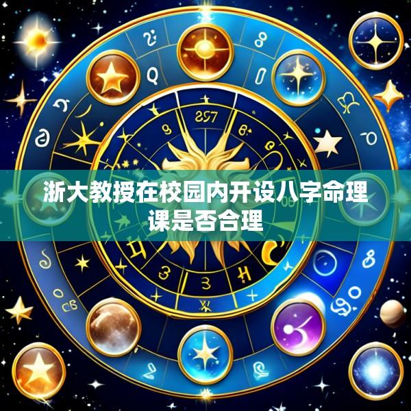 浙大教授在校园内开设八字命理课是否合理