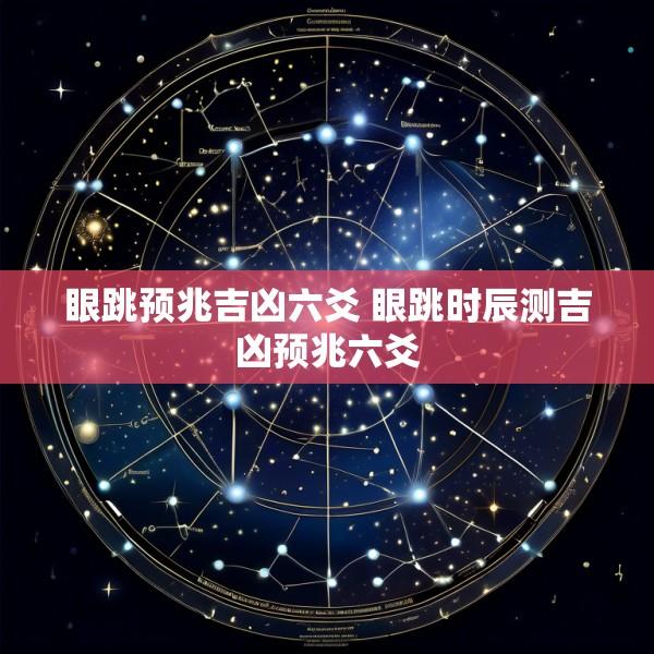 眼跳预兆吉凶六爻 眼跳时辰测吉凶预兆六爻