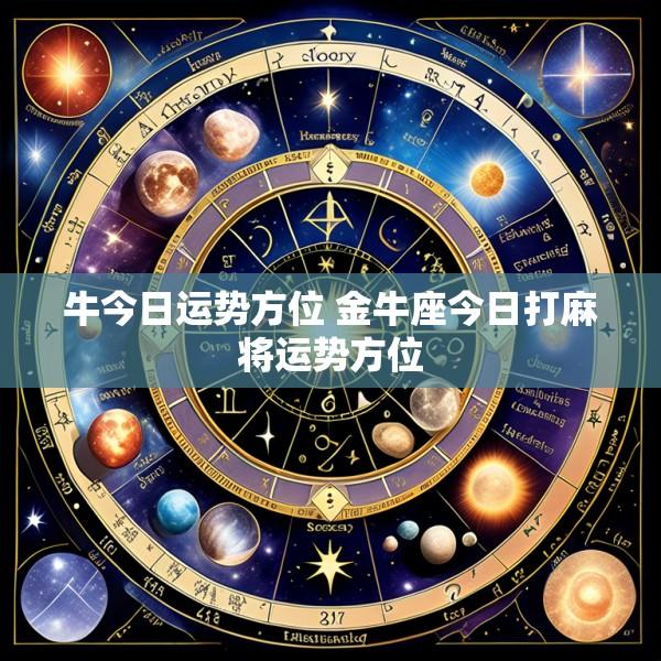 牛今日运势方位 金牛座今日打麻将运势方位