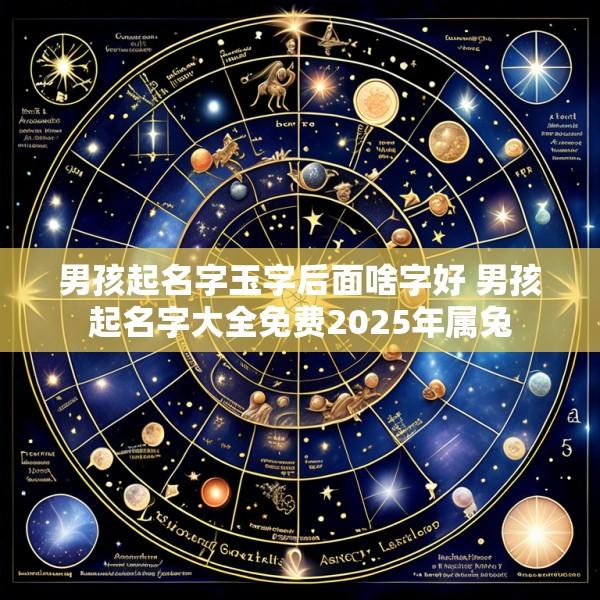 男孩起名字玉字后面啥字好 男孩起名字大全免费2025年属兔
