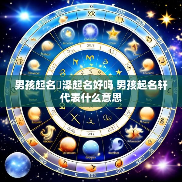 男孩起名莯泽起名好吗 男孩起名轩代表什么意思