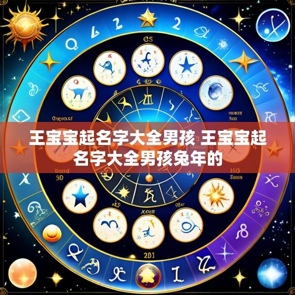 王宝宝起名字大全男孩 王宝宝起名字大全男孩兔年的