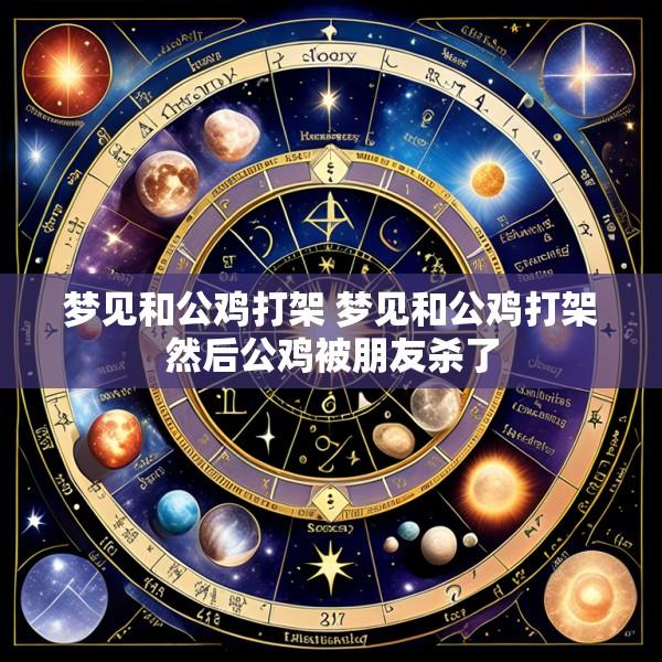 梦见和公鸡打架 梦见和公鸡打架然后公鸡被朋友杀了
