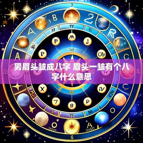 男眉头皱成八字 眉头一皱有个八字什么意思