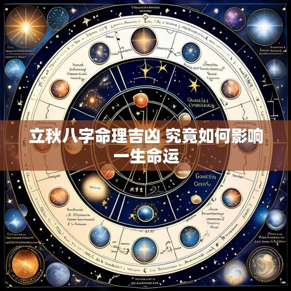 立秋八字命理吉凶 究竟如何影响一生命运