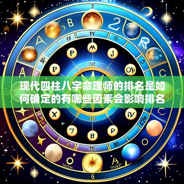 现代四柱八字命理师的排名是如何确定的有哪些因素会影响排名结果