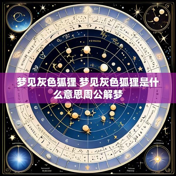 梦见灰色狐狸 梦见灰色狐狸是什么意思周公解梦