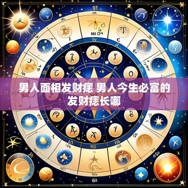 男人面相发财痣 男人今生必富的发财痣长哪