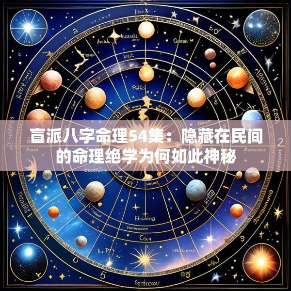 盲派八字命理54集：隐藏在民间的命理绝学为何如此神秘