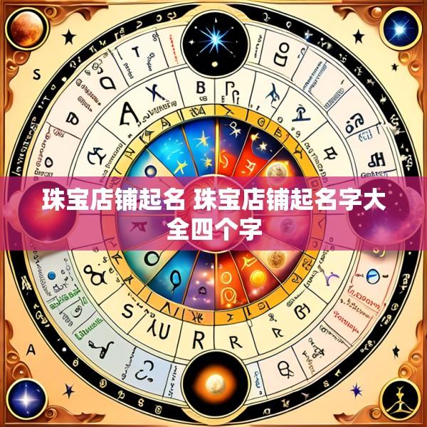 珠宝店铺起名 珠宝店铺起名字大全四个字