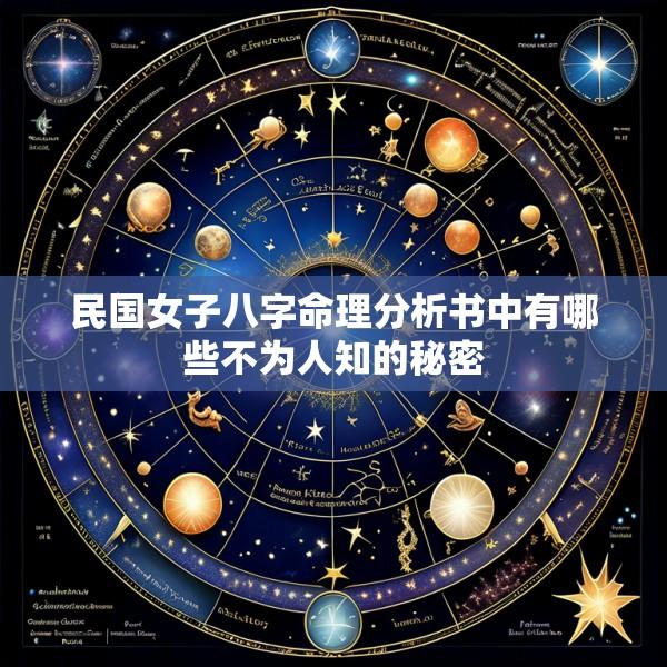 民国女子八字命理分析书中有哪些不为人知的秘密