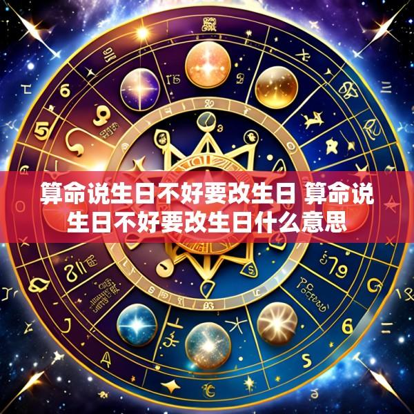 算命说生日不好要改生日 算命说生日不好要改生日什么意思