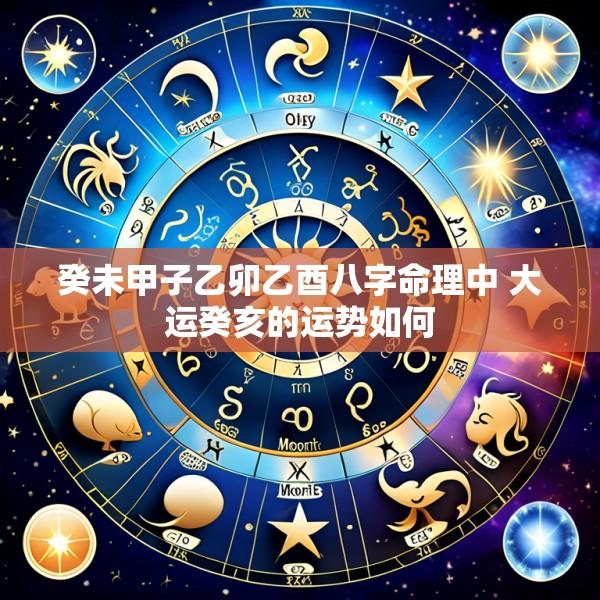 癸未甲子乙卯乙酉八字命理中 大运癸亥的运势如何