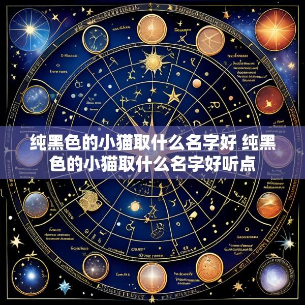 纯黑色的小猫取什么名字好 纯黑色的小猫取什么名字好听点