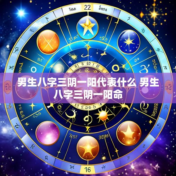 男生八字三阴一阳代表什么 男生八字三阴一阳命
