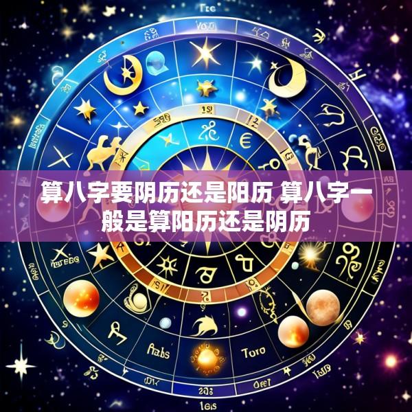 算八字要阴历还是阳历 算八字一般是算阳历还是阴历
