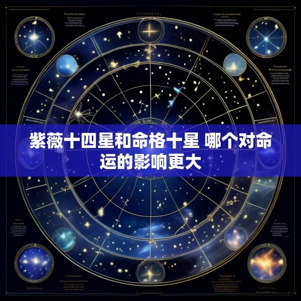 紫薇十四星和命格十星 哪个对命运的影响更大