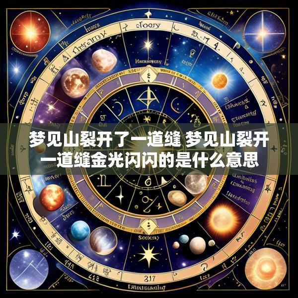 梦见山裂开了一道缝 梦见山裂开一道缝金光闪闪的是什么意思