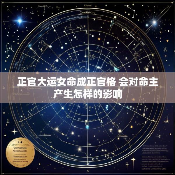 正官大运女命成正官格 会对命主产生怎样的影响