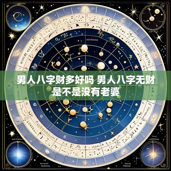 男人八字财多好吗 男人八字无财是不是没有老婆