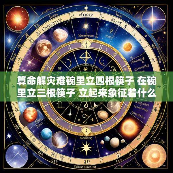 算命解灾难碗里立四根筷子 在碗里立三根筷子 立起来象征着什么 倒了又象征着什么