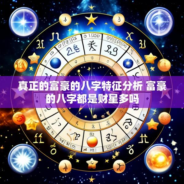 真正的富豪的八字特征分析 富豪的八字都是财星多吗