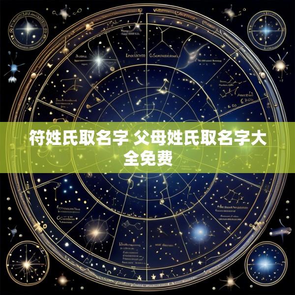 符姓氏取名字 父母姓氏取名字大全免费