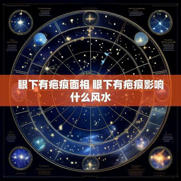眼下有疤痕面相 眼下有疤痕影响什么风水